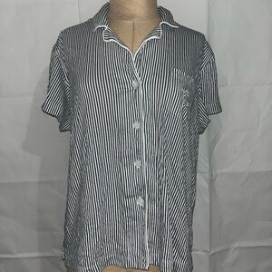 Ralph Lauren Black and White Striped Casual Shirt